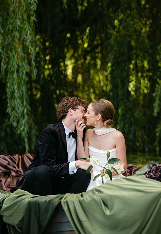 Wedding day hair styling