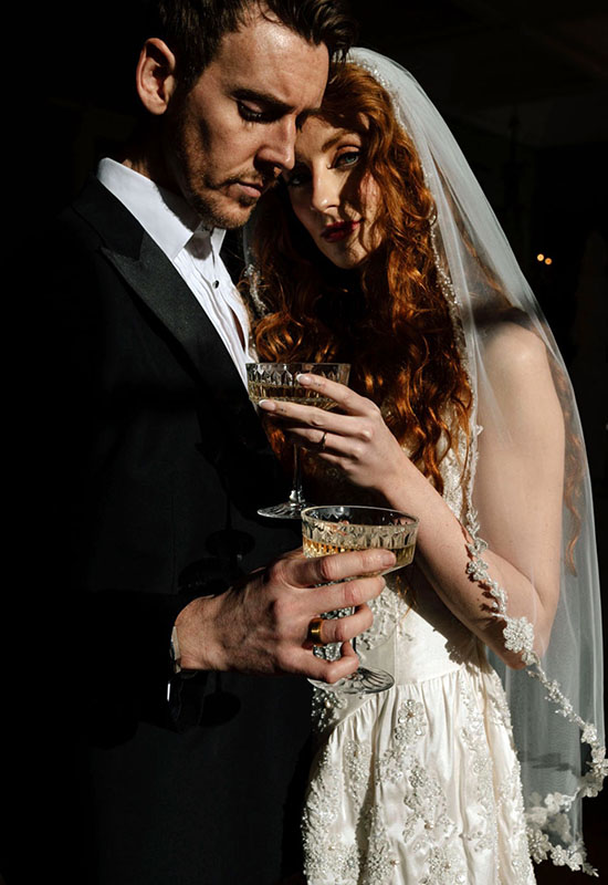 Wedding day hair styling